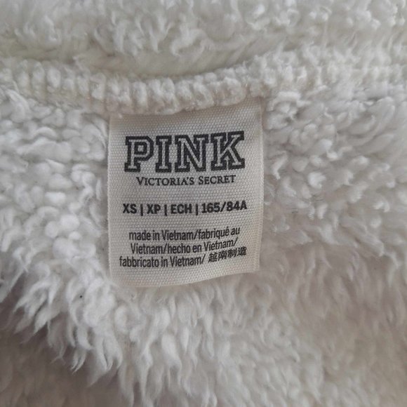Pink by Victoria's Secret Fleece Teddy Jacket Size XS - Picture 9 of 9